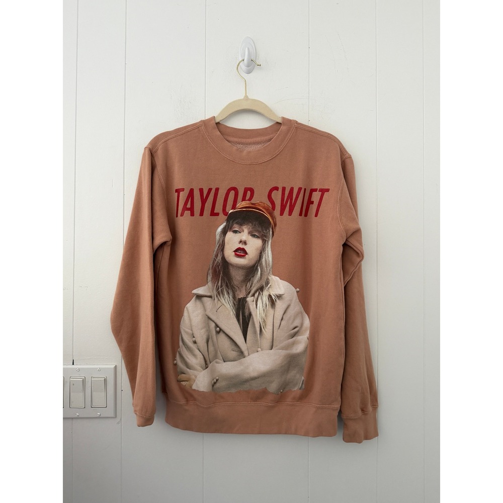 Taylor Swift Red Album Graphic Crewneck Sweatshirt Peach Size XS Official Merch